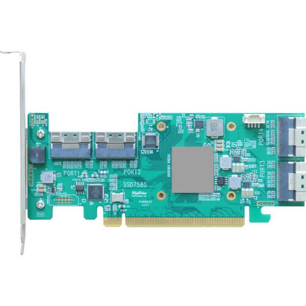 HighPoint PCIe 4.0 x16 8-Channel U.2 NVMe RAID Controller 5